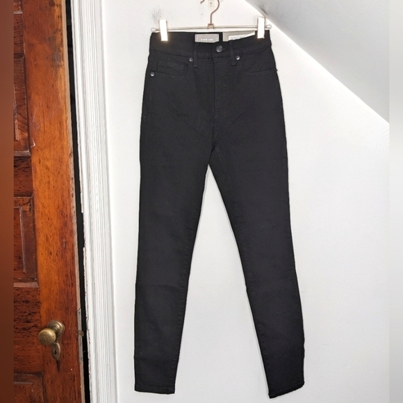 EVERLANE Authentic Stretch High-Rise Skinny in Black NEW Size 25 Regular - Picture 1 of 8